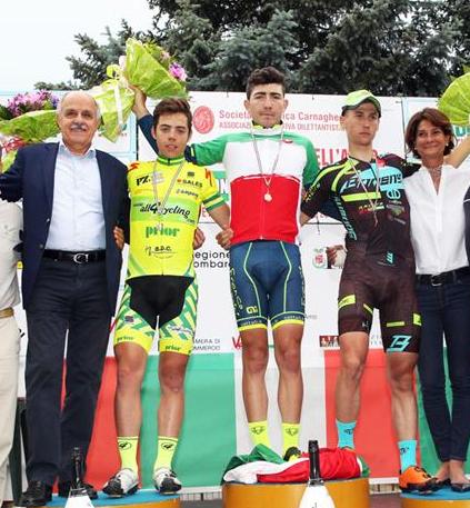 il presidente Di Rocco con il podio della gara tricolore